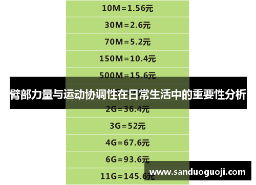 臂部力量与运动协调性在日常生活中的重要性分析